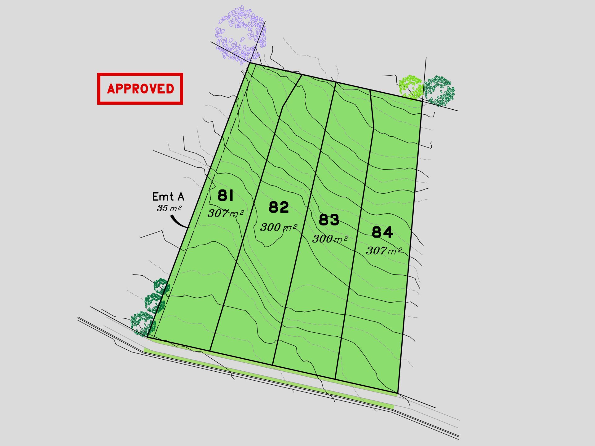 Subdivision (4 lots) in Stafford Gateway Survey & Planning