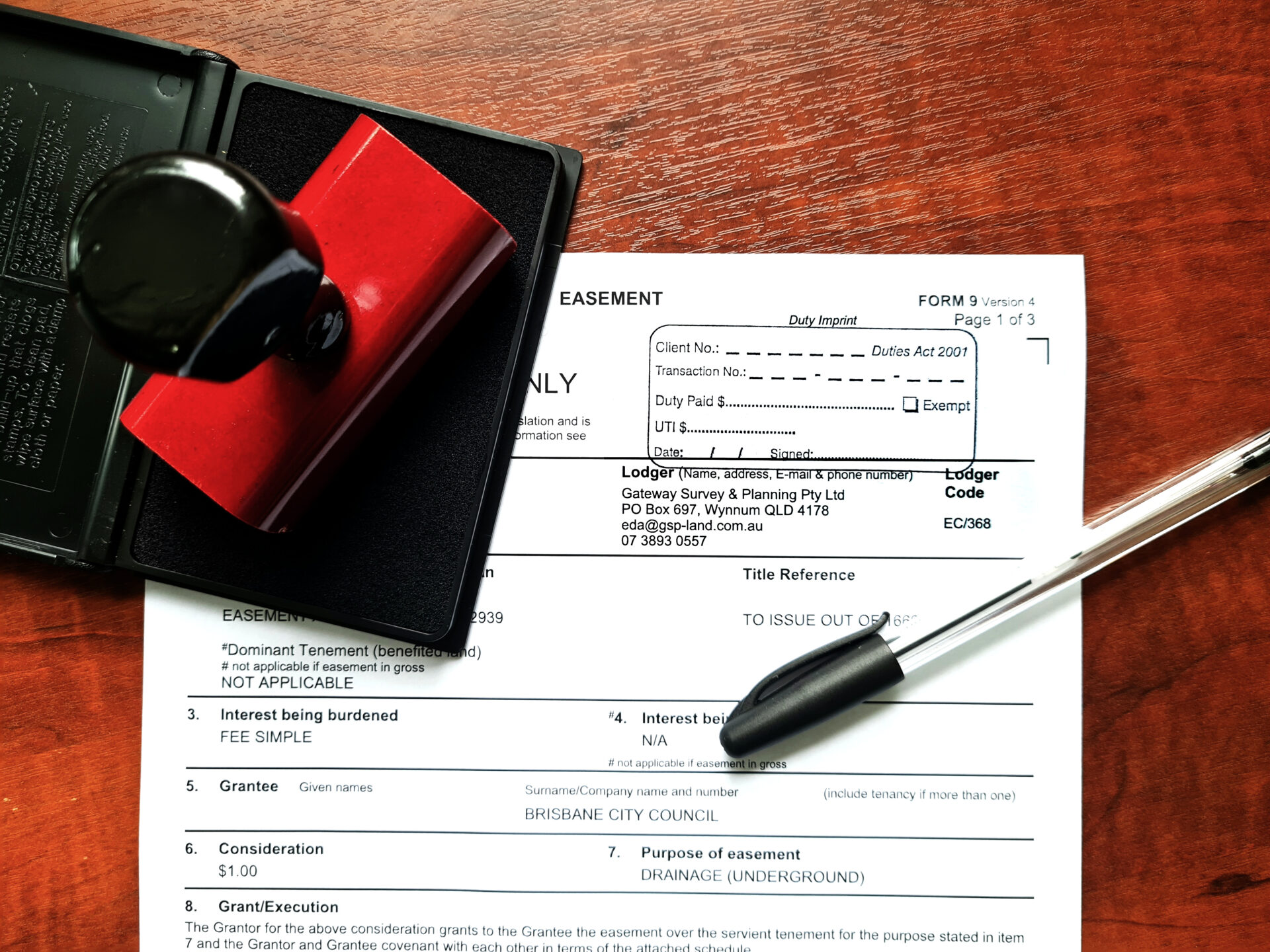 Transfer duty assessment Gateway Survey & Planning